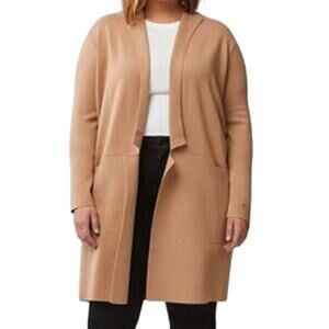 Soia & Kyo Tan Benela Coatigan Cardigan Sweater Jacket Coat Size 2XL